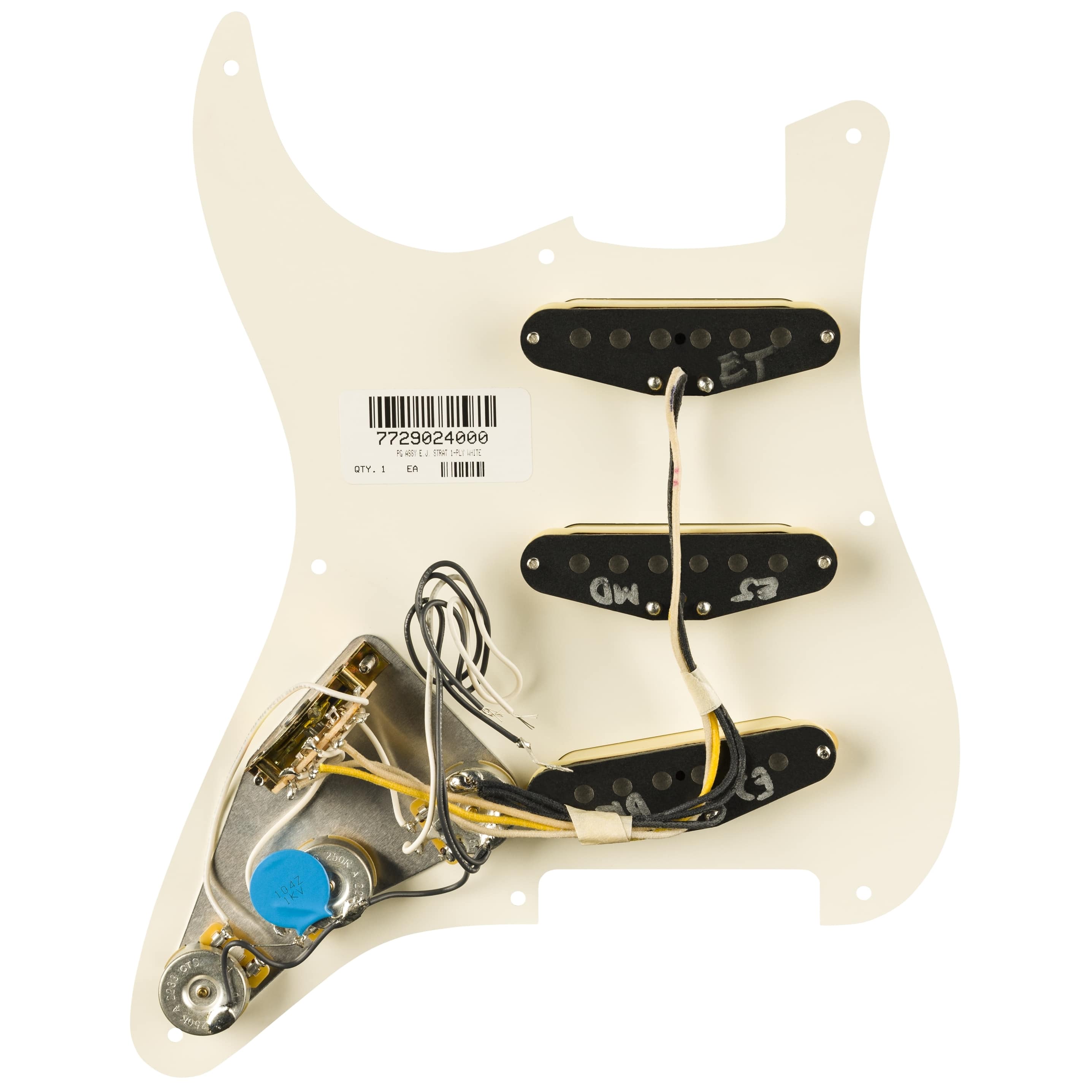 Fender Pre Wired Pickguard Set Eric Johnson Parchment 8 Hole Kaufen Jetzt Bei Session 3787