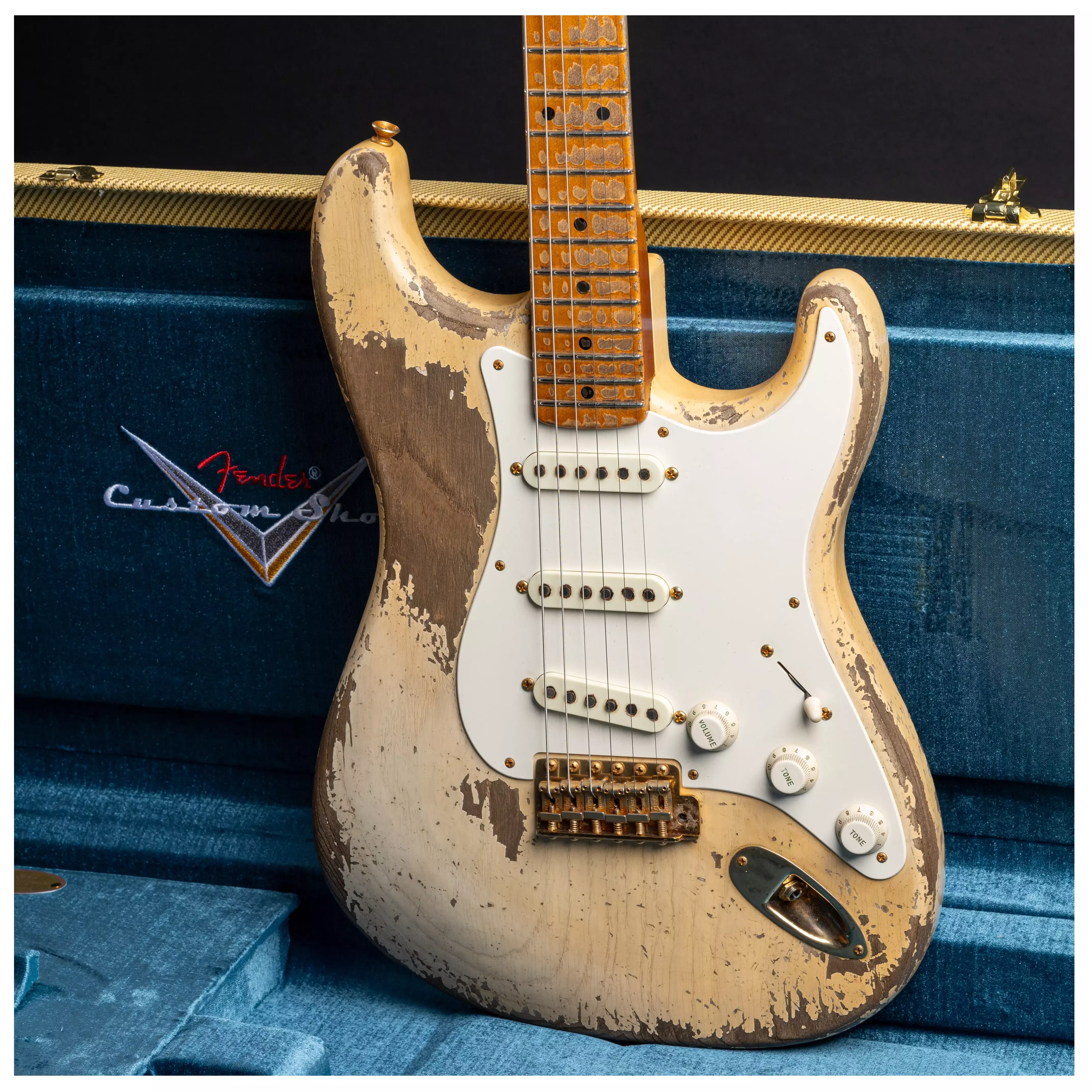 Fender Custom Shop 1955 Stratocaster HVREL WBL GH MBDW Heavy Relic Masterbuilt Dale Wilson #CZ575736 21