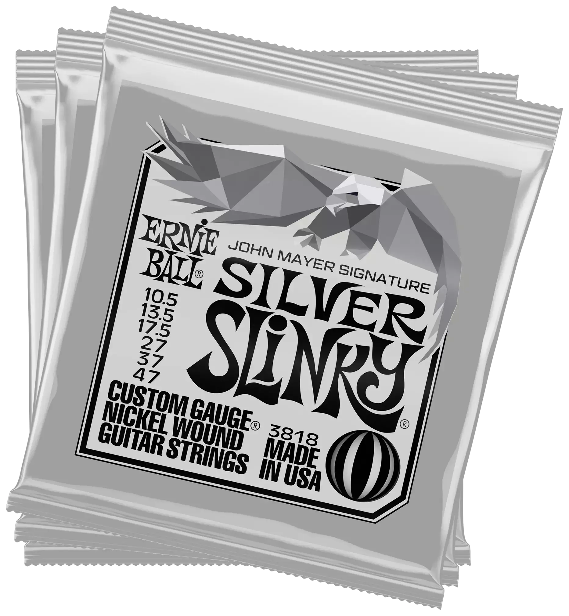 Ernie Ball EB3818 Slinky Nickel John Mayer Silver Signature 3er Pack | 010.5 - 047 3