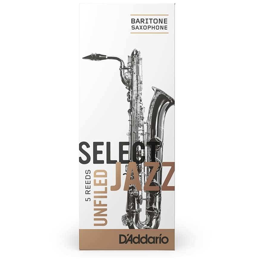 D’Addario Woodwinds Select Jazz Unfiled - Bariton Saxophone 4M - 5er Pack