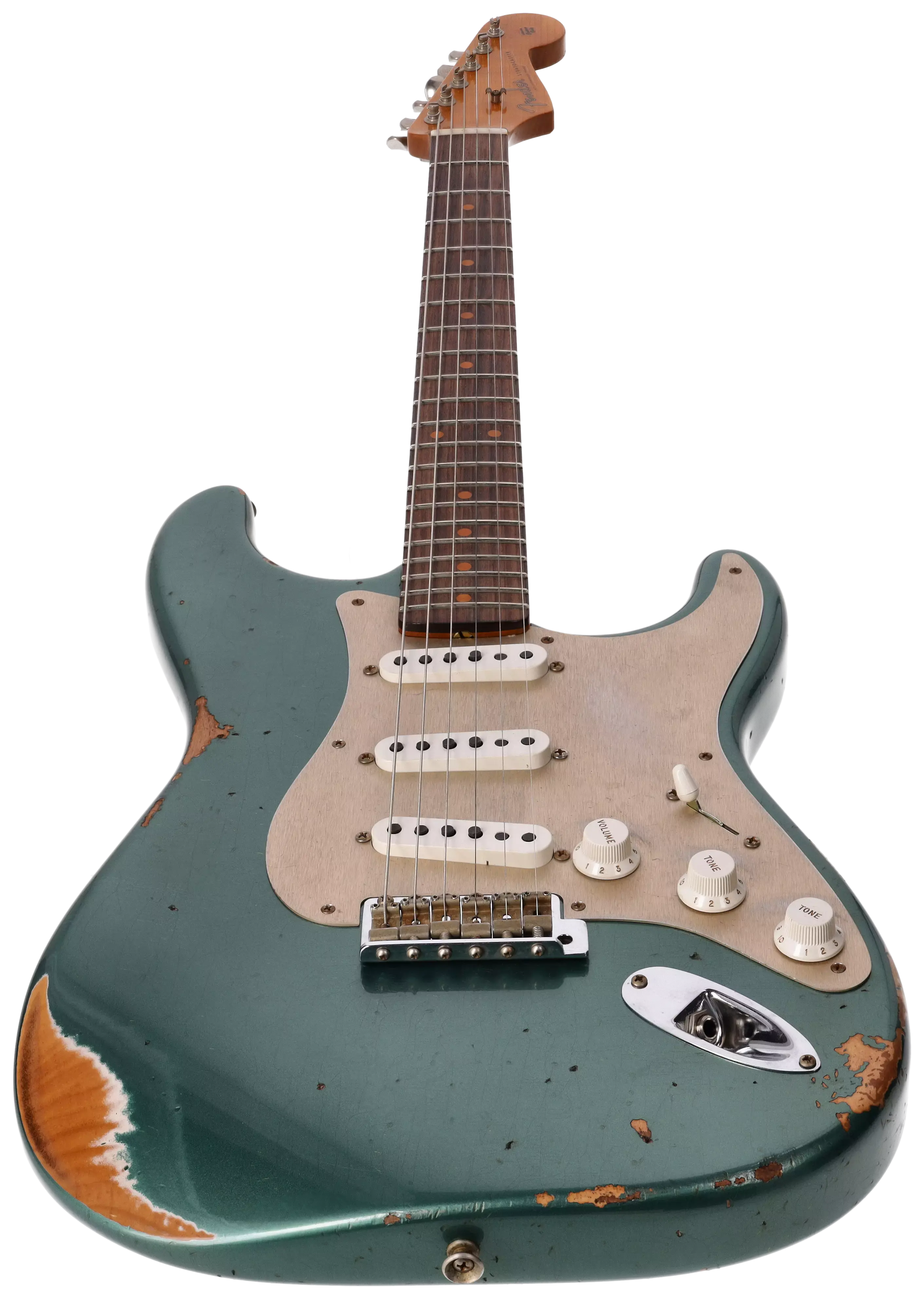 Fender Custom Shop 1959 Stratocaster RW Roasted Heavy Relic Aged Sherwood Green Metallic #2 3