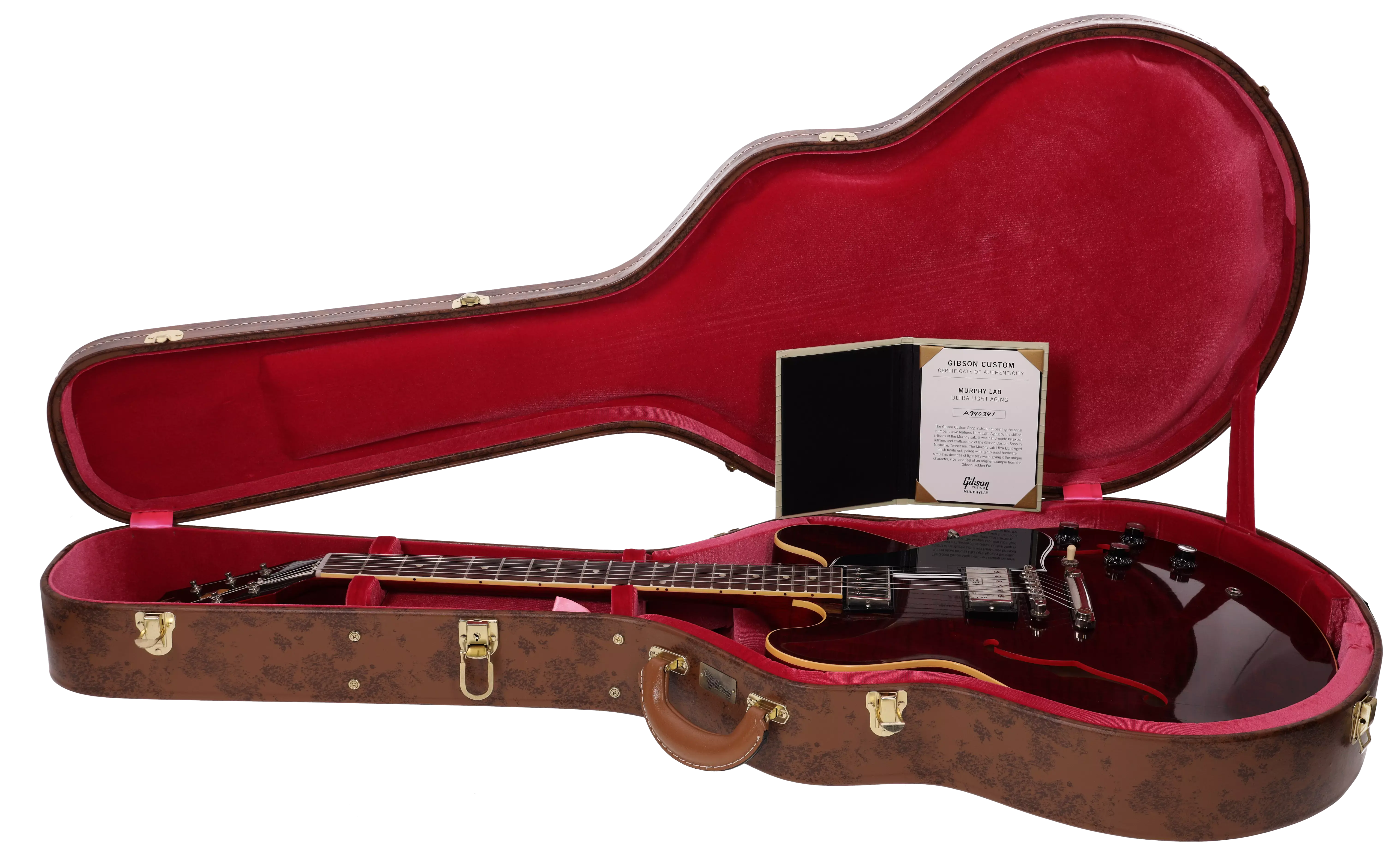 Gibson 1959 ES-335 Reissue Ultra Light Aged Figured Viking Red Murphy Lab 19