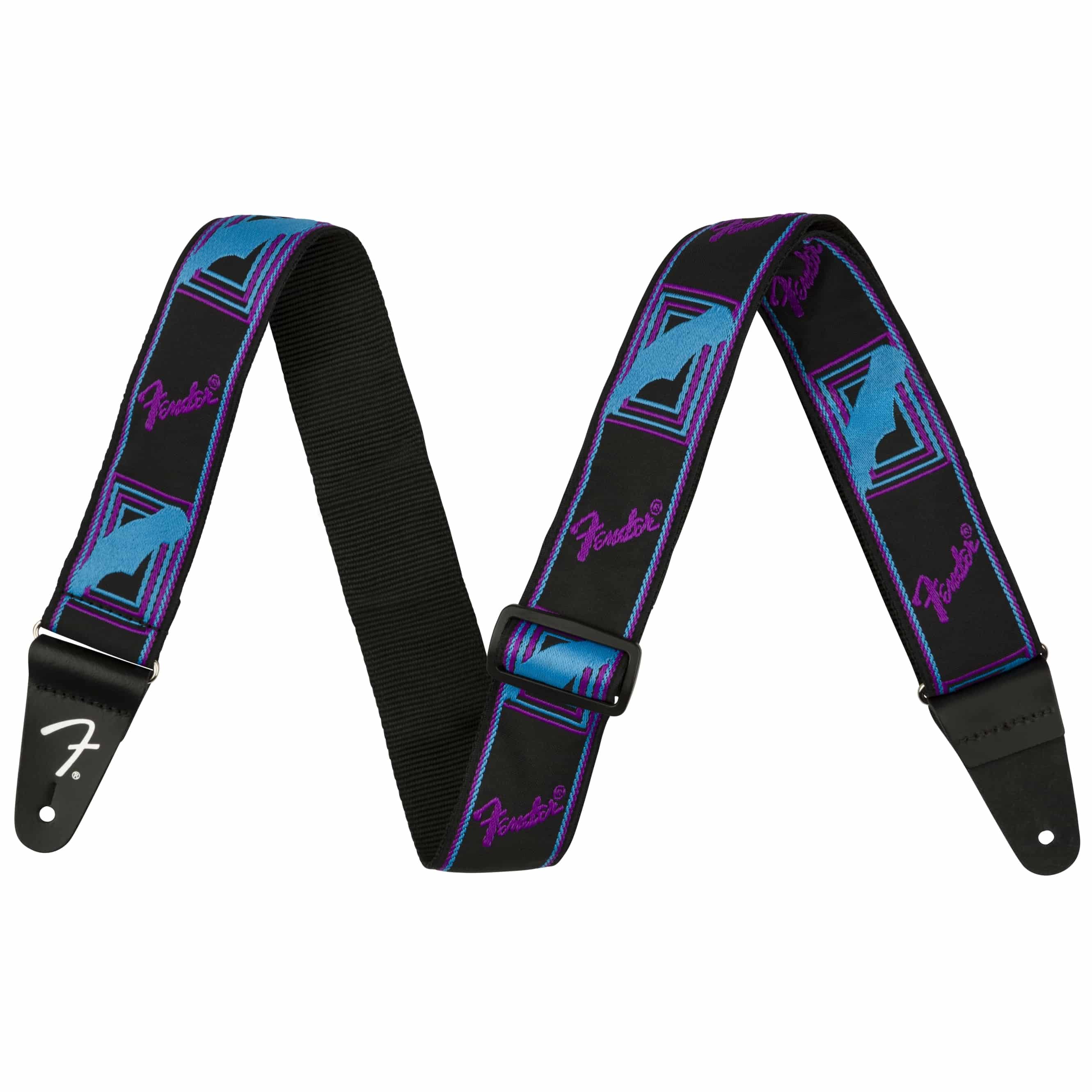Fender Gitarrengurt Neon Monogrammed Strap Purple/Blue 1