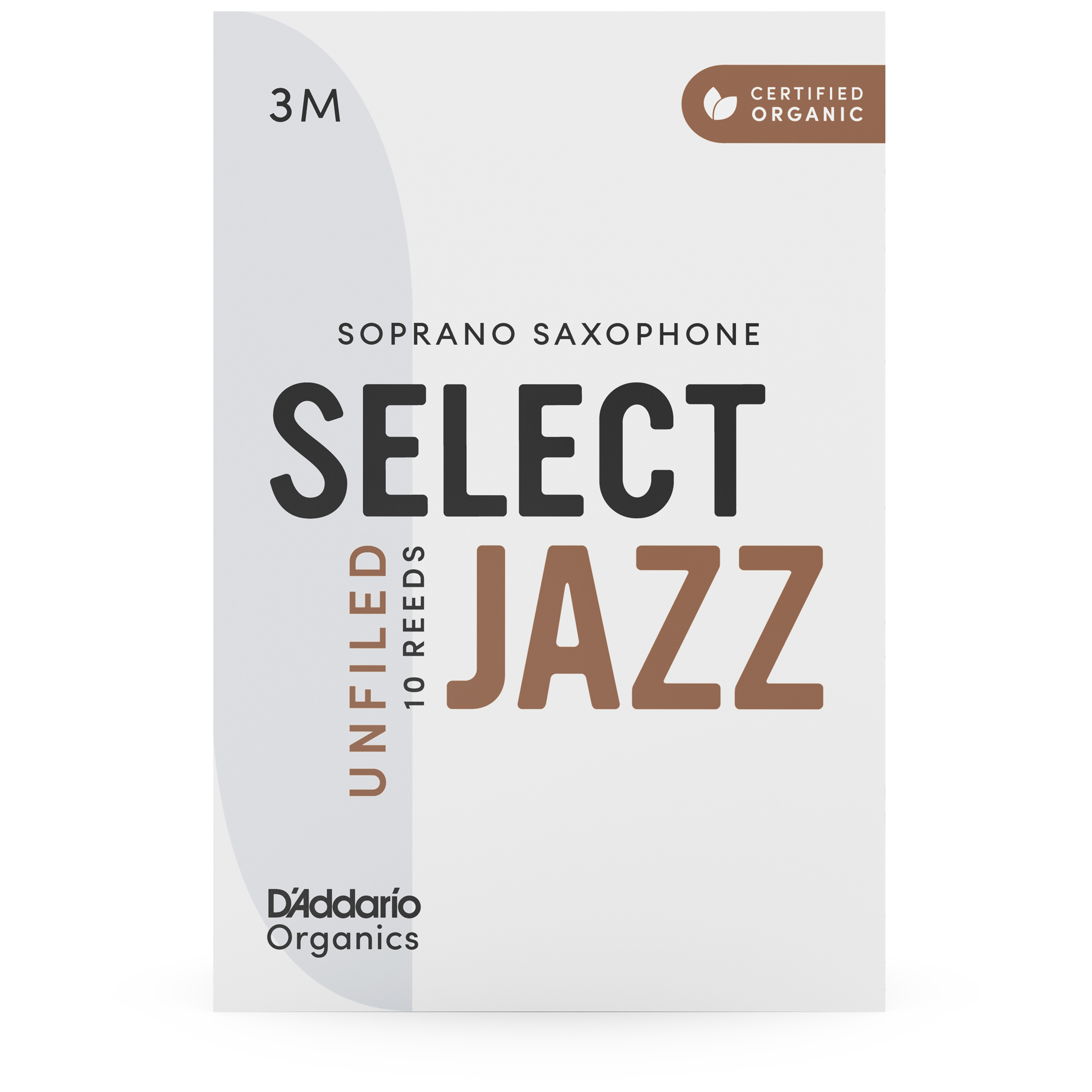 D’Addario Woodwinds Organic Select Jazz Unfiled - Sopran Saxophone 3M - 10er Pack 1