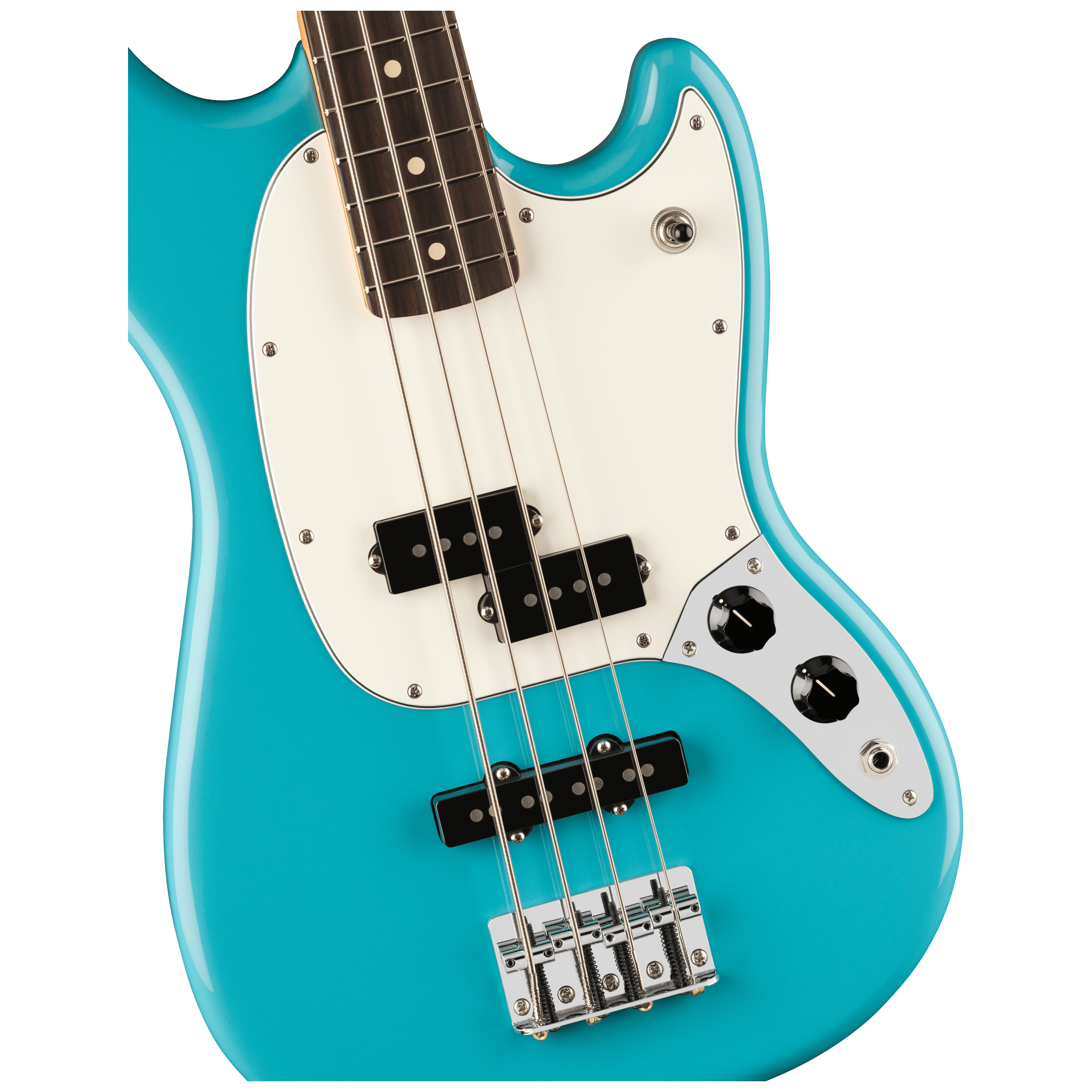 Fender Player II Mustang Bass PJ RW Aquatone Blue 3