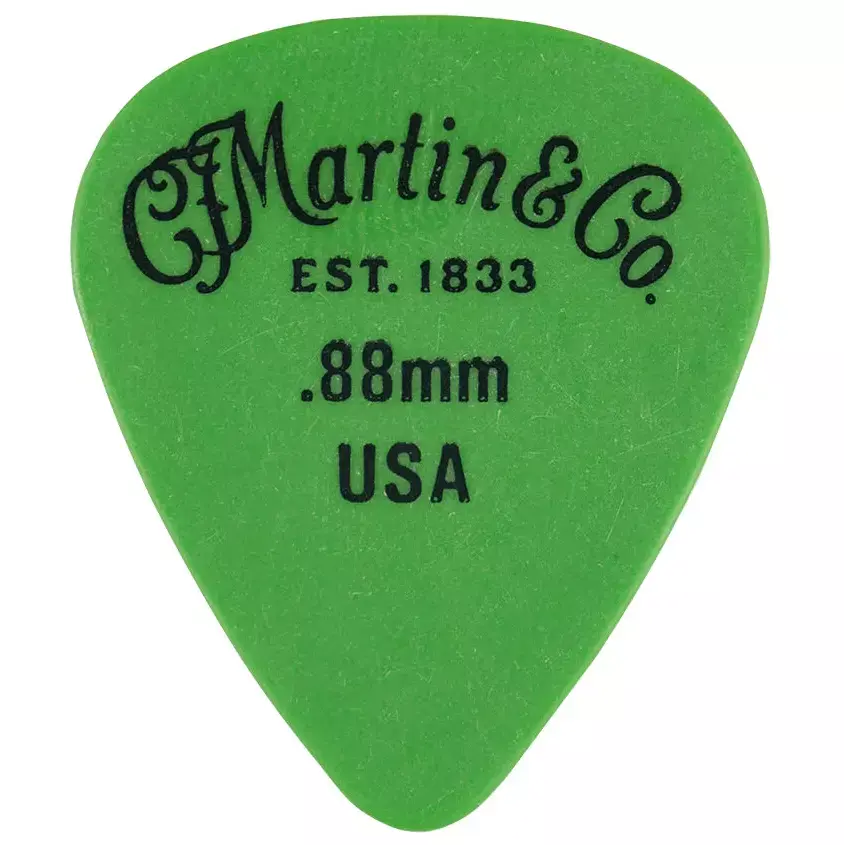 Martin Delrin Picks 0.88mm 12 pcs Green