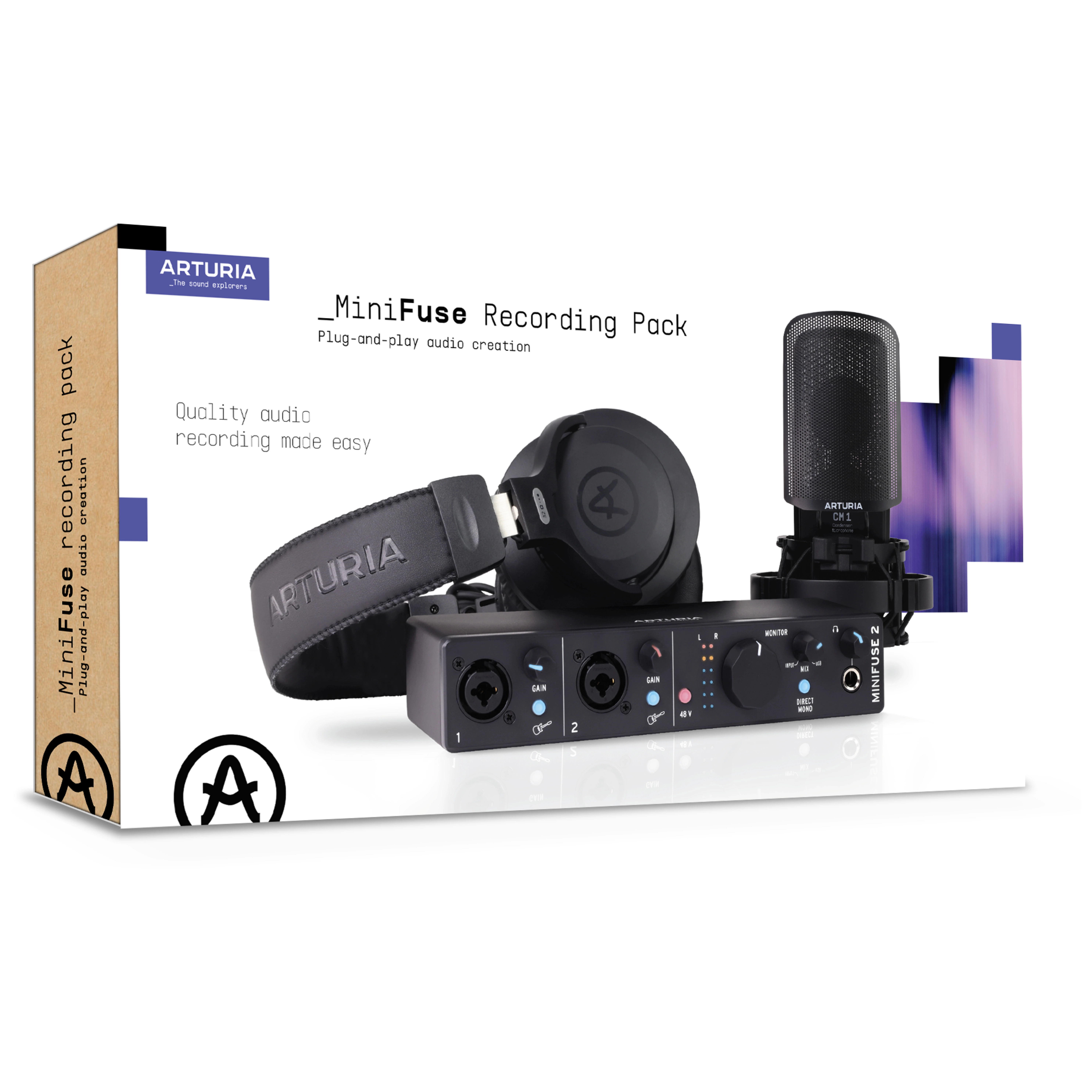 Arturia MiniFuse Recording Pack Black - Black 1