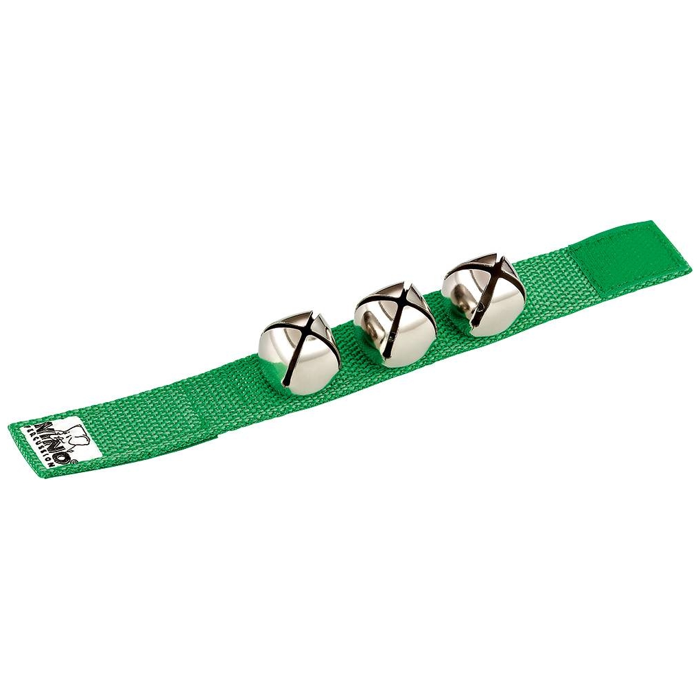 Nino Percussion Wrist Bell, 9" Strap, Green