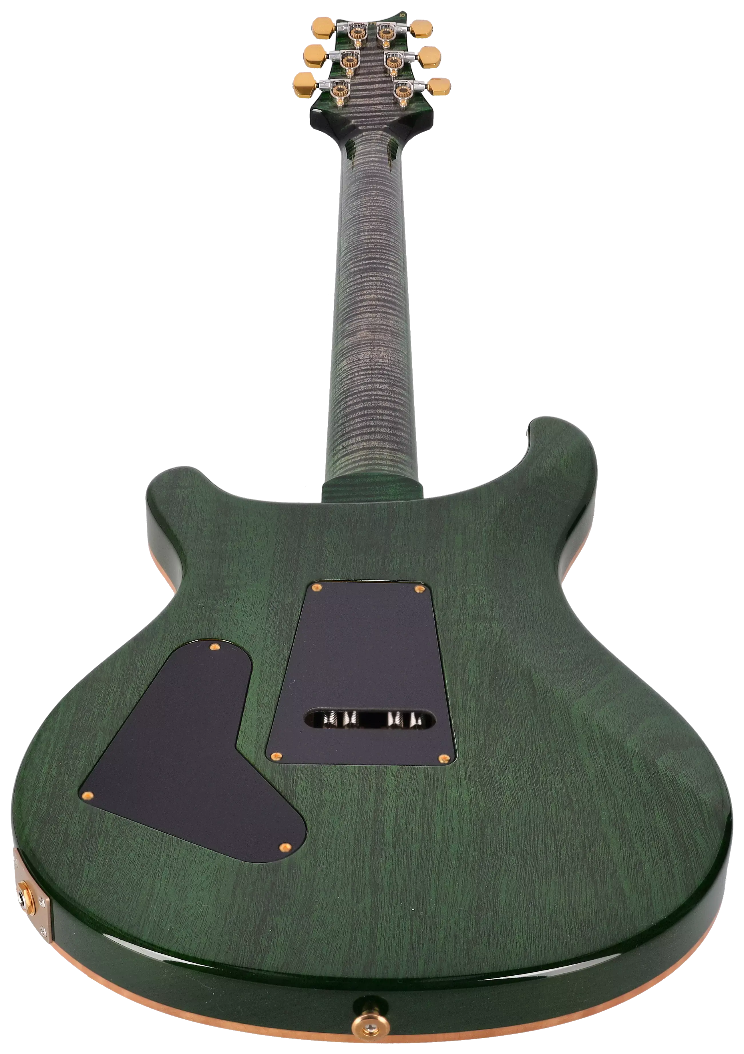 PRS Custom 24 Wood Library 10 Top Charcoal Jade Burst session Select #0377190 13