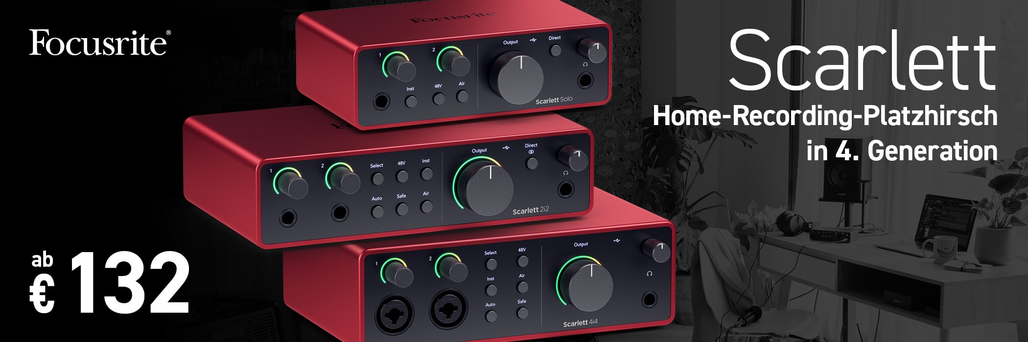 Banner für Focusrite Scarlett MK4