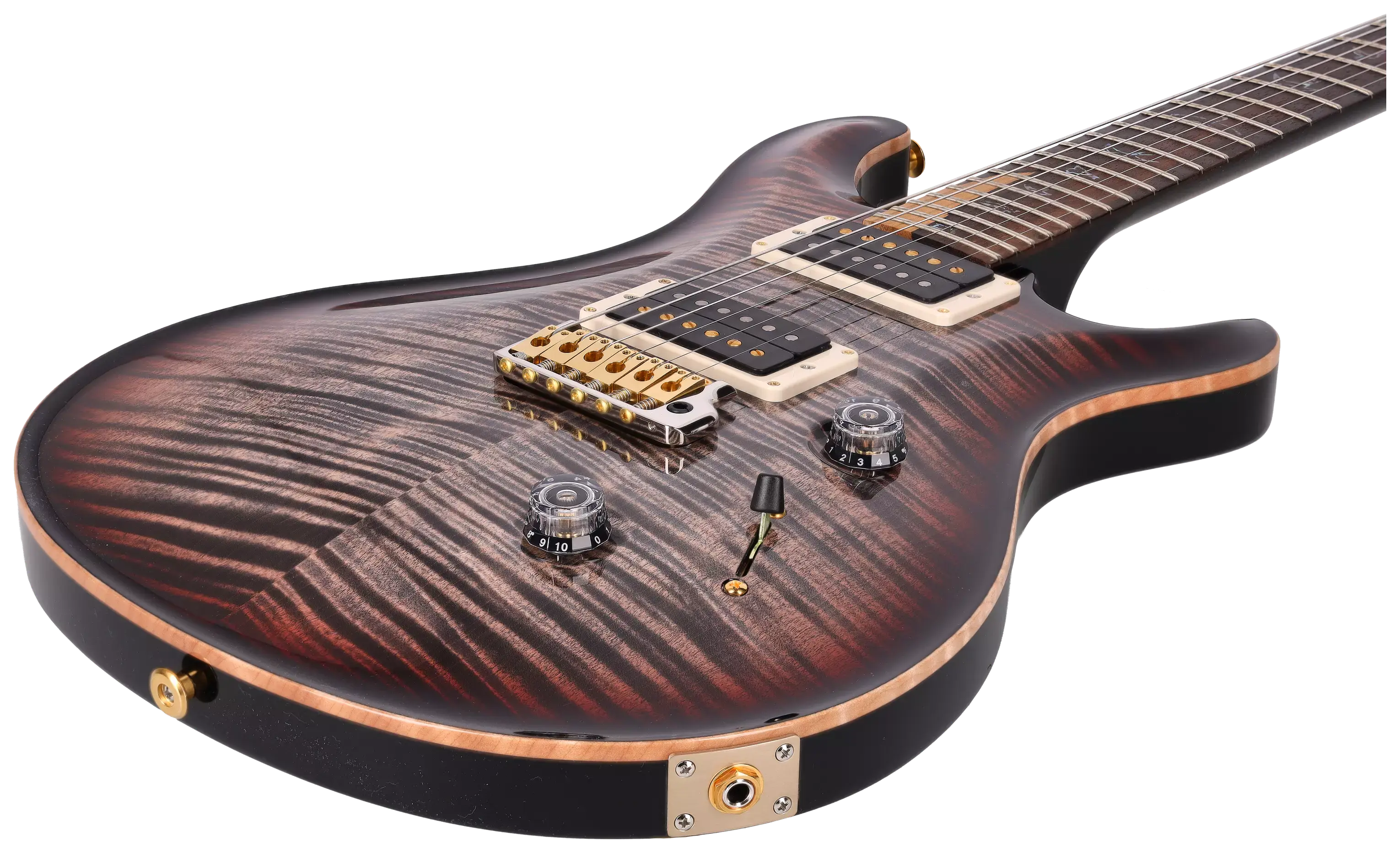 PRS Custom 24 Wood Library 10 Top Charcoal Tri-Color Burst session Select #0377189 8