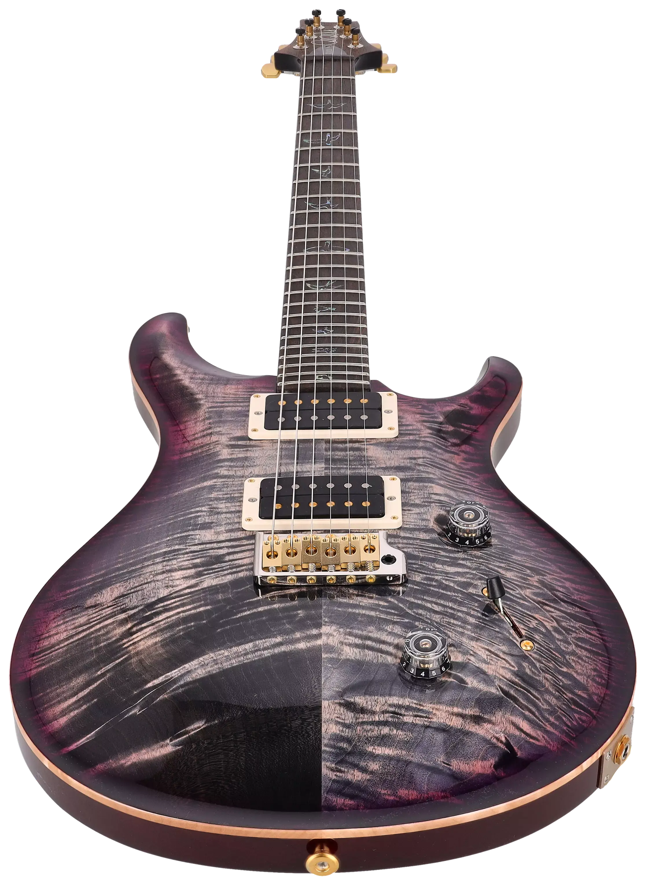 PRS Custom 24 Wood Library 10 Top Charcoal Purple Burst session Select #0377196 3