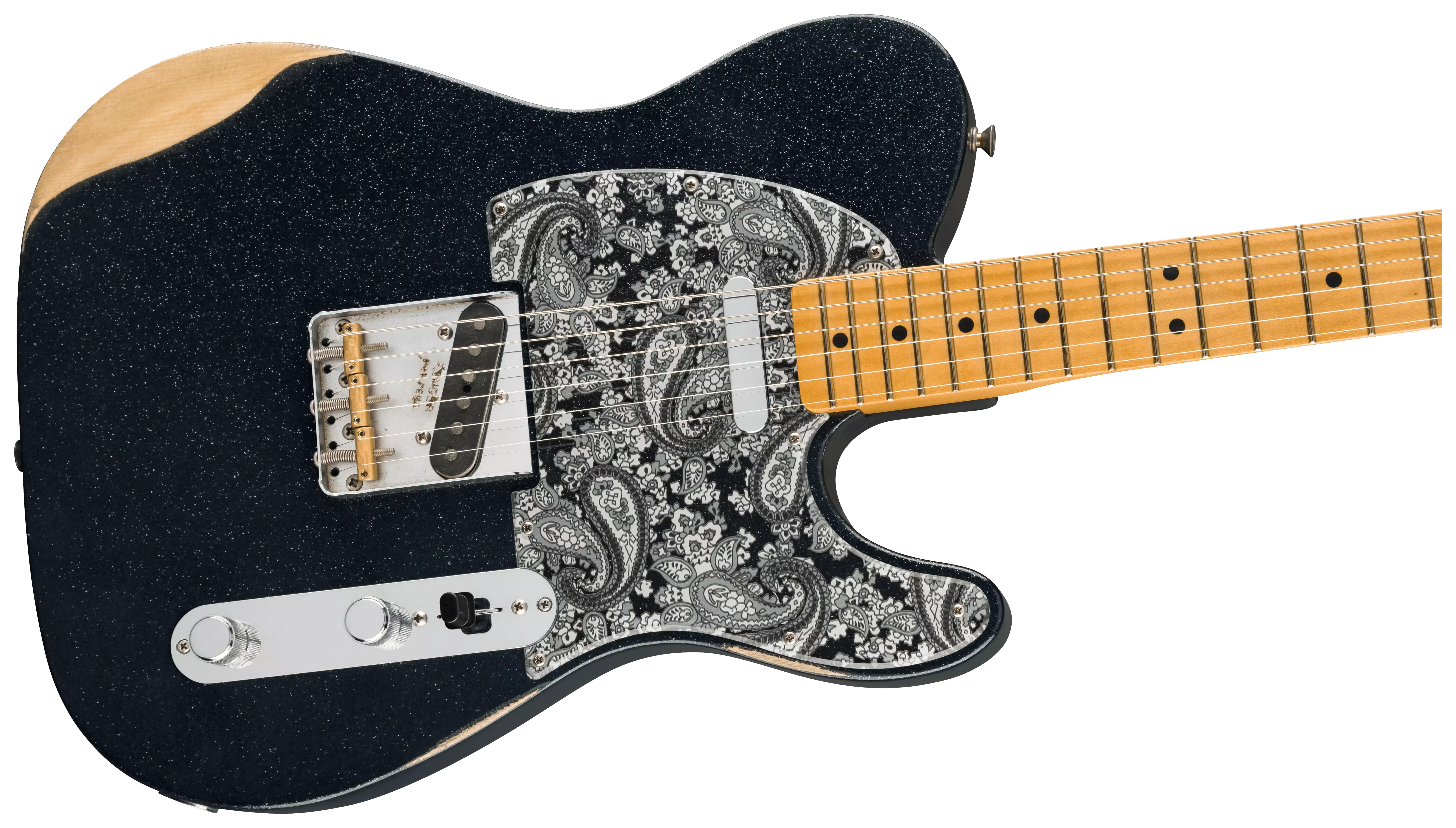 Fender Brad Paisley Road Worn Tele MN Black Sparkle 3